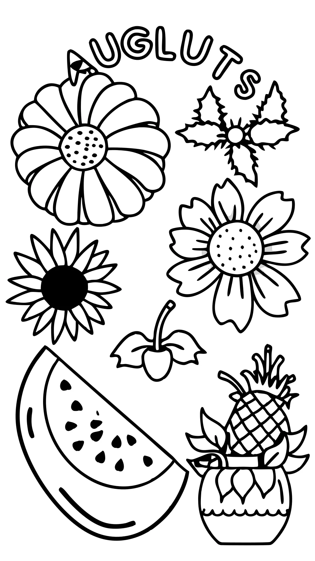 coloring pages for august